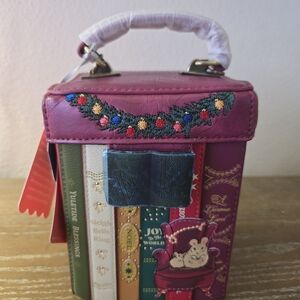 Vendula London Christmas Library Book Box Shoulder Bag (BNWT)